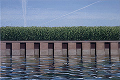 Grote Sluis am Vliegveld, 1996, Öl auf Leinwand, 20 x 30 cm